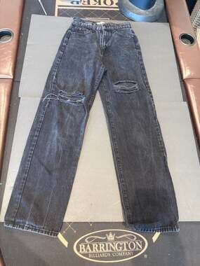RSQ Black Baggy Jeans Ripped Knees Size 24